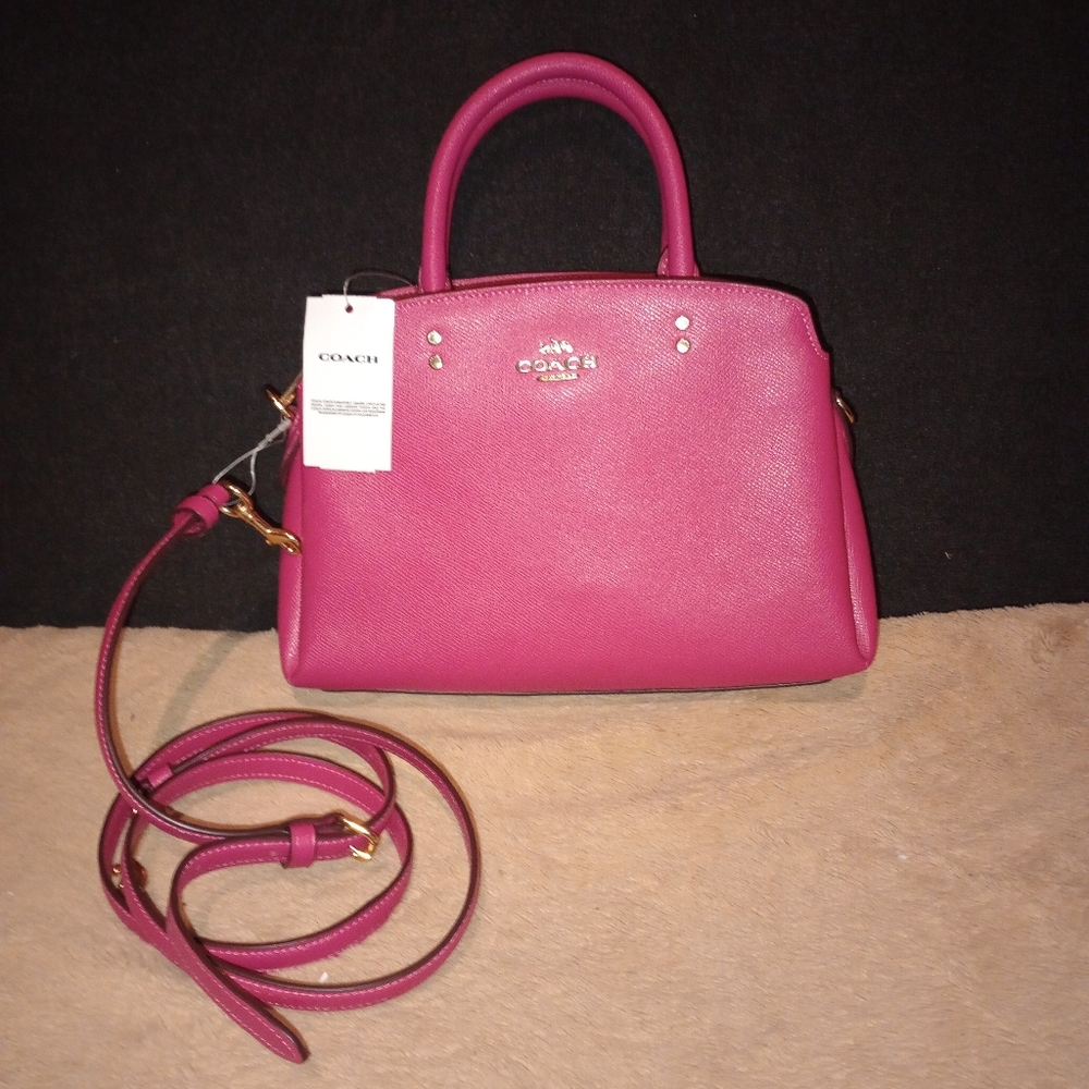 NWT Coach Mini Lillie carryall in bold pink